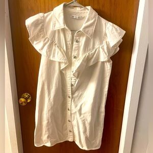 ZARA white denim mini dress